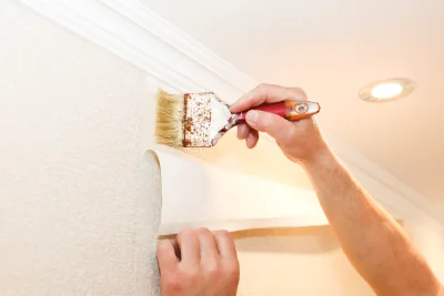 Pose de papier peint à Laprugne — revêtements muraux et toiles de verre